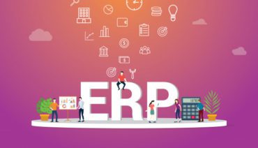 graphic displaying "ERP" for an ERP upgrade