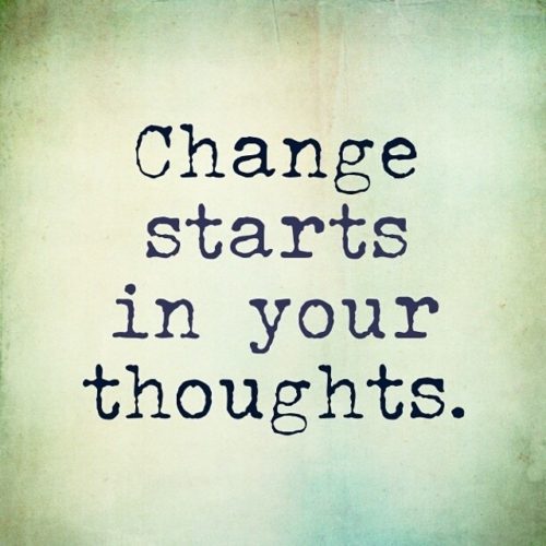A graphic that reads "change starts in your thoughts" commenting on culture change
